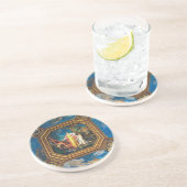 Muurschildering in het Vaticaan-museum Zandsteen Onderzetter (Zijkant)