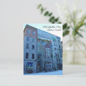 Muurschildering in Old Quebec City, Quebec, Canada Briefkaart (Staand voorkant)