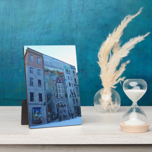 Muurschildering in Old Quebec City, Quebec, Canada Fotoplaat (Zijkant)