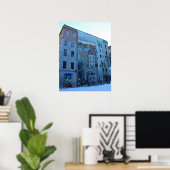 Muurschildering in Old Quebec City, Quebec, Canada Poster (Thuiskantoor)
