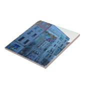 Muurschildering in Old Quebec City, Quebec, Canada Tegeltje (Zijkant)