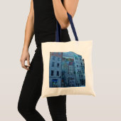 Muurschildering in Old Quebec City, Quebec, Canada Tote Bag (Voorkant (product))