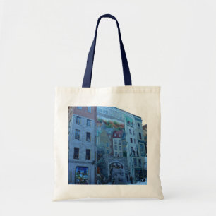 Muurschildering in Old Quebec City, Quebec, Canada Tote Bag