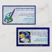 Muurschildering Kunstenaar Grafisch Ontwerp COMMER Visitekaartje (Voorkant / Achterkant)