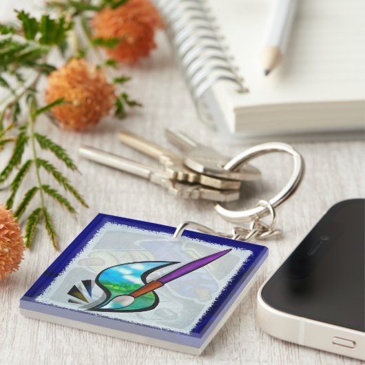 Muurschildering Kunstenaar Grafisch ontwerp Sleutelhanger (Voorkant Rechts)