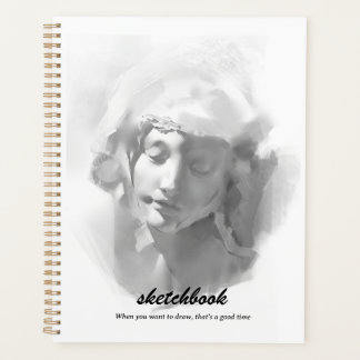 Muurschildering Kunstpleister Beeld Vrouw schets Planner