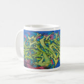 Muurschildering label 1 koffiemok (Voorkant links)