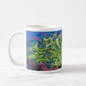Muurschildering label 1 koffiemok (Links)