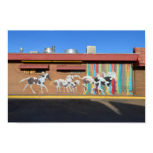 Muurschildering met rennende Paint Horses, Tucumca