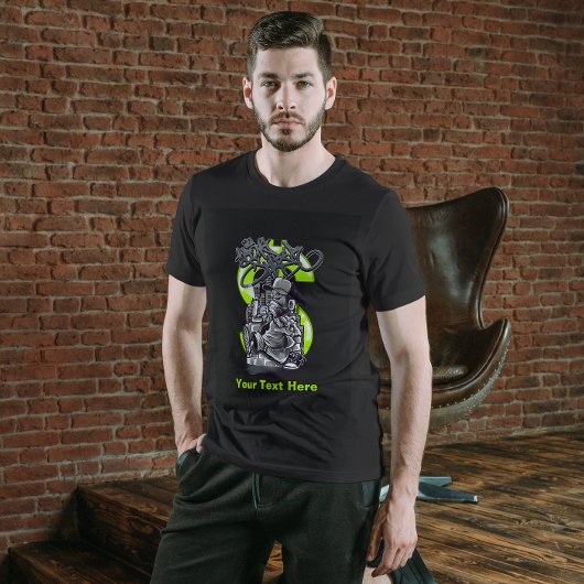 Muurschildering met Spray T-shirt