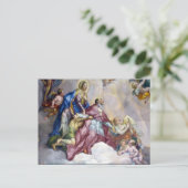 muurschildering priester briefkaart (Staand voorkant)