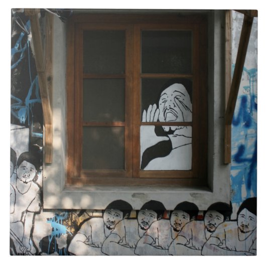 Muurschildering thuis, Taipei, Taiwan Tegeltje (Voorkant)