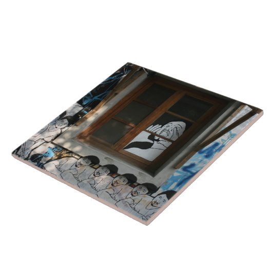 Muurschildering thuis, Taipei, Taiwan Tegeltje (Zijkant)