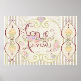Muurschildering 'Toch liefhebben (versierd ontwerp Poster