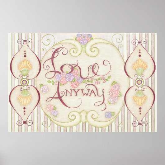 Muurschildering 'Toch liefhebben (versierd ontwerp Poster (Voorkant)