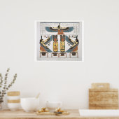 Muurschildering van de Kings bij Thebes, disco Poster (Keuken)