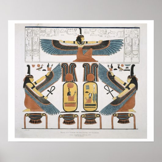 Muurschildering van de Kings bij Thebes, disco Poster (Voorkant)
