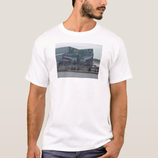 Muurschildering van Northwest Airlines op een dien T-shirt