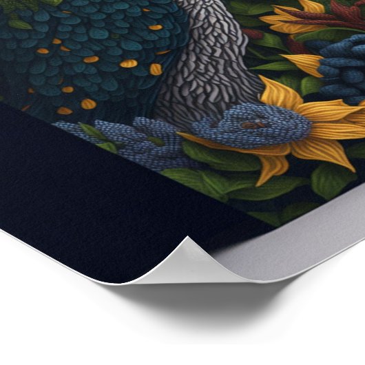 Muurschildering van poster matt (Hoek)