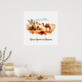 Muurschildering - Woestijnschildering Poster (Keuken)