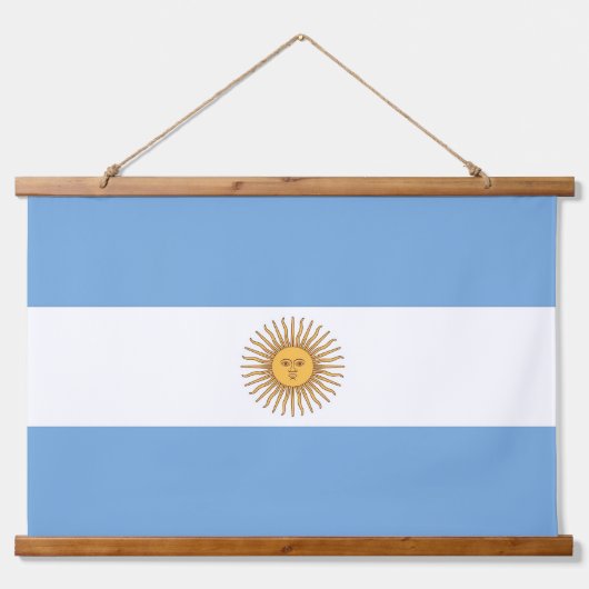 Muurschildpad met vlag van Argentinië Hangend Wandkleed (Voorkant)