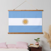 Muurschildpad met vlag van Argentinië Hangend Wandkleed (Slaapkamer)