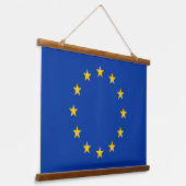 Muurschildpad met vlag van de Europese Unie Hangend Wandkleed (Gebogen)