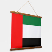Muurschildpad met vlag van de Verenigde Arabische  Hangend Wandkleed (Gebogen)