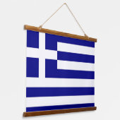 Muurschildpad met vlag van Griekenland Hangend Wandkleed (Gebogen)