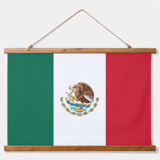 Muurschildpad met vlag van Mexico Hangend Wandkleed (Voorkant)