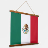 Muurschildpad met vlag van Mexico Hangend Wandkleed (Gebogen)
