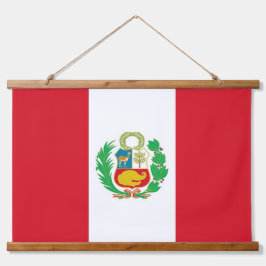 Muurschildpad met vlag van Peru Hangend Wandkleed