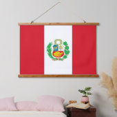 Muurschildpad met vlag van Peru Hangend Wandkleed (Slaapkamer)