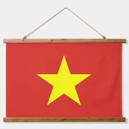 Muurschildpad met vlag van Vietnam Hangend Wandkleed