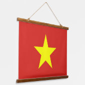 Muurschildpad met vlag van Vietnam Hangend Wandkleed (Gebogen)