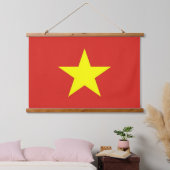 Muurschildpad met vlag van Vietnam Hangend Wandkleed (Slaapkamer)