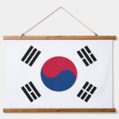 Muurschildpad met vlag van Zuid-Korea Hangend Wandkleed (Voorkant)