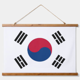 Muurschildpad met vlag van Zuid-Korea Hangend Wandkleed