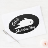 muurskateboard - logo voor sportsport ovale sticker (Envelop)