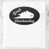 muurskateboard - logo voor sportsport ovale sticker (Tas)