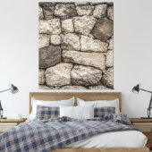 muursteen canvas afdruk (Insitu (Slaapkamer))