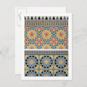 Muurtegels van de mihrab van de Cheykh-moskee Briefkaart (Voorkant / Achterkant)