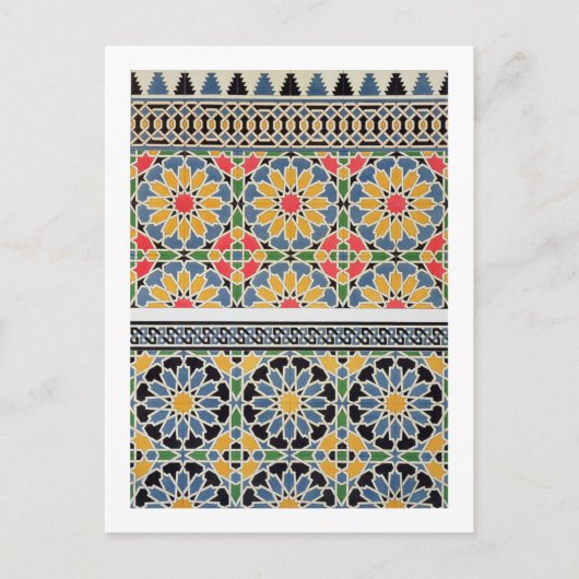 Muurtegels van de mihrab van de Cheykh-moskee Briefkaart (Voorkant)