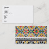 Muurtegels van de mihrab van de Cheykh-moskee Visitekaartje (Voorkant / Achterkant)