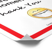 Muurteken voor patiënt in tandheelkundig kantoor poster (Hoek)