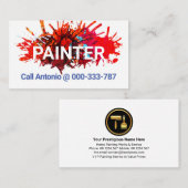 Muurverf Splatter Painting Service Visitekaartje (Voorkant / Achterkant)