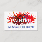 Muurverf Splatter Painting Service Visitekaartje (Voorkant)