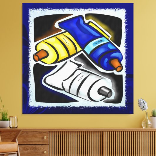 Muurvormig artistiek grafisch ontwerp DECOR 2 Canvas Afdruk (Insitu (Woonkamer))