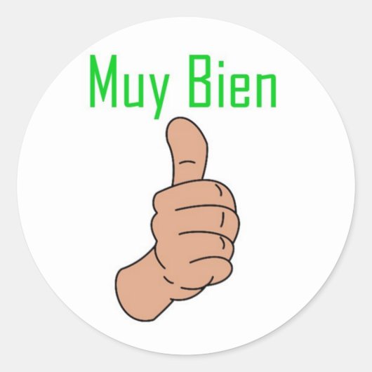 Muy Bien Ronde Sticker (Voorkant)