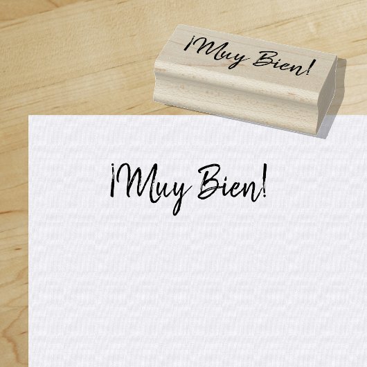 Muy Bien| Stijlvol script | Casual modern Rubberstempel